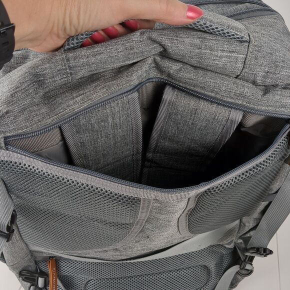 Lumesner Grey Carry On Backpack 40L Flight Approved XL Travel Backpack USB Port - Picture 10 of 16